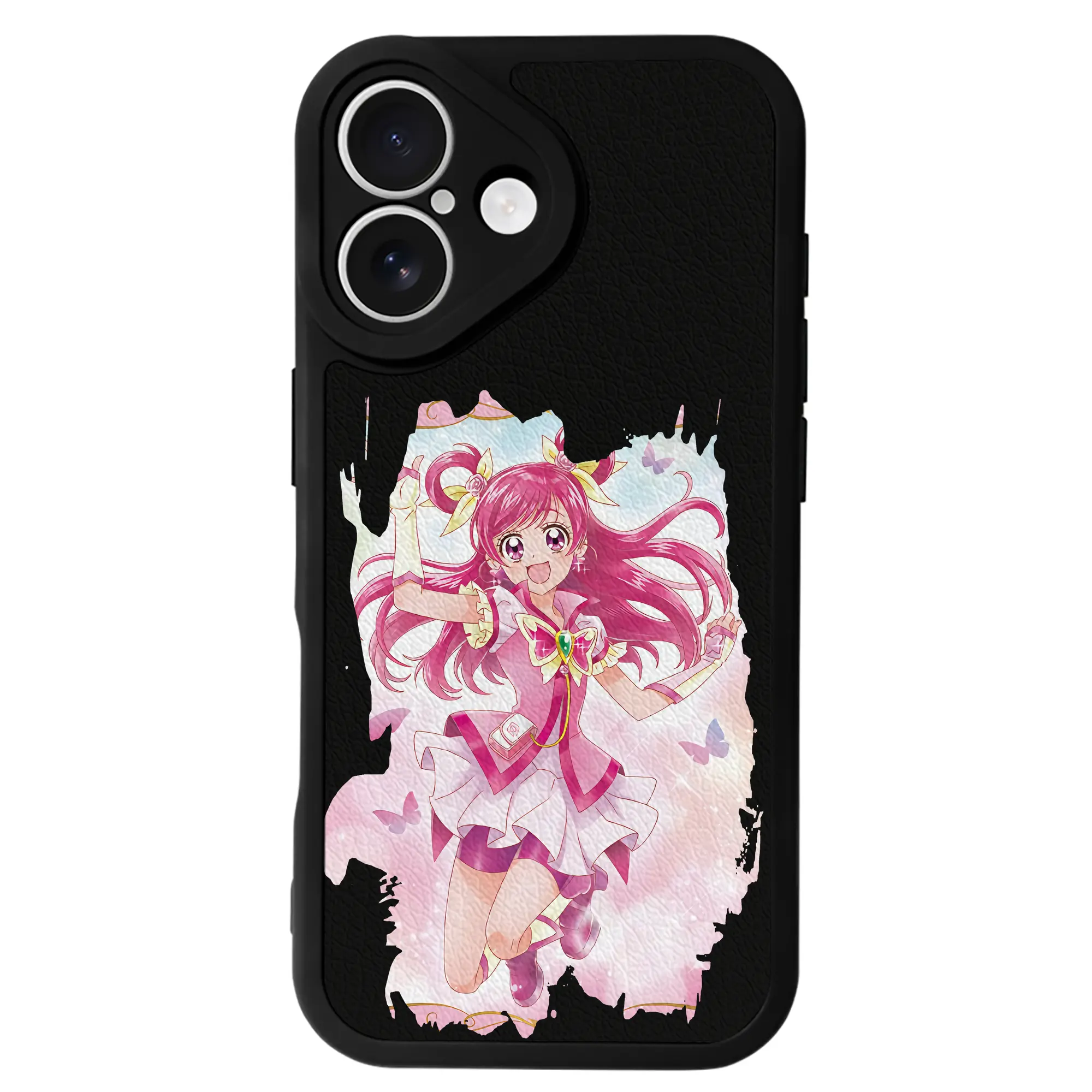 プリキュア グッズ,夢原のぞみ - IPhone 16シリーズ対応 ・ シリコンスマホケース ・ レザー調 ・ 高精度フィット ・ 耐衝撃 ・ ワイヤレス充電対応 ・ 精密カット